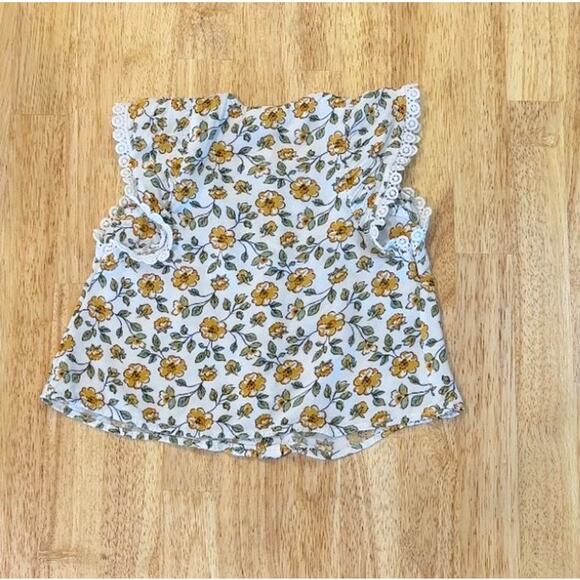 Daisy Fuentes Ruffled Floral 24M Top - Picture 2 of 3